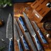 9 Pcs Japanese Aus-10 Damascus Steel Chef / Sushi Knives